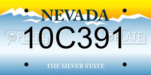 10C391 Nevada License Plate