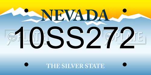 10SS272 Nevada License Plate