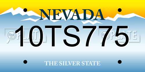 10TS775 Nevada License Plate