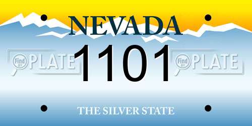 1101 Nevada License Plate