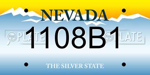 1108B1 Nevada License Plate