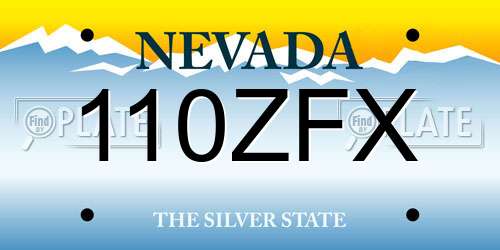 110ZFX Nevada License Plate