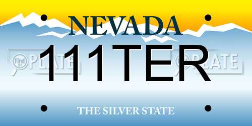 111TER Nevada License Plate