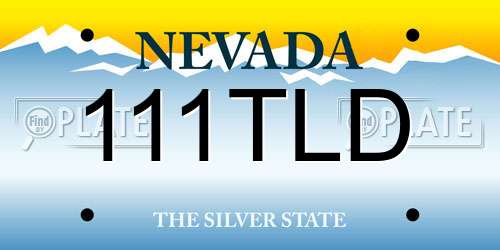 111TLD Nevada License Plate