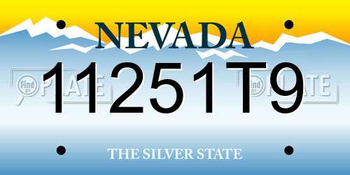 11251T9 Nevada License Plate