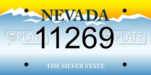 11269 Nevada License Plate
