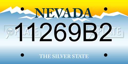 11269B2 Nevada License Plate