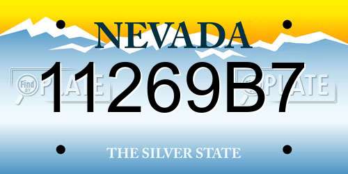 11269B7 Nevada License Plate