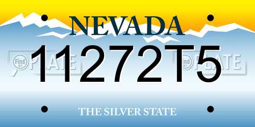 11272T5 Nevada License Plate