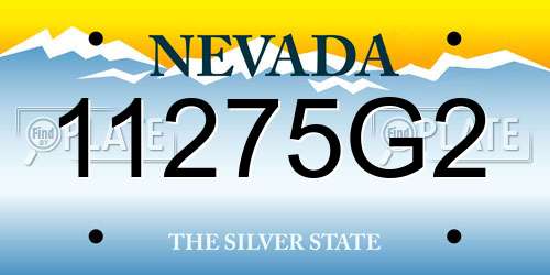 11275G2 Nevada License Plate