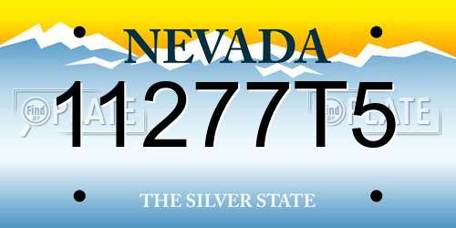 11277T5 Nevada License Plate
