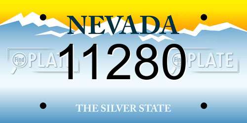 11280 Nevada License Plate