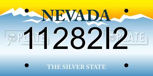 11282I2 Nevada License Plate