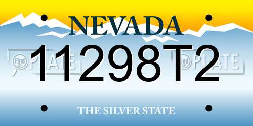 11298T2 Nevada License Plate