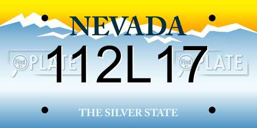 112L17 Nevada License Plate