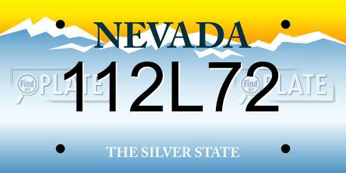 112L72 Nevada License Plate
