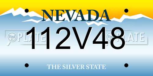 112V48 Nevada License Plate