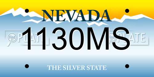 1130MS Nevada License Plate