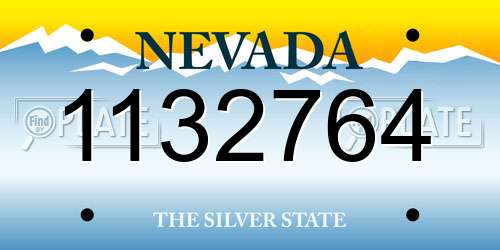 1132764 Nevada License Plate