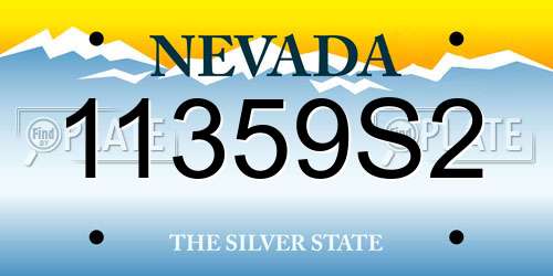 11359S2 Nevada License Plate