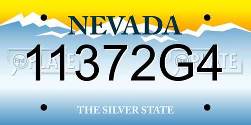 11372G4 Nevada License Plate