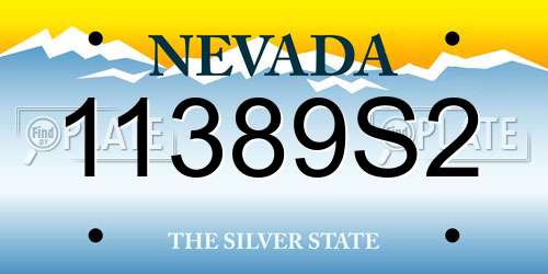11389S2 Nevada License Plate