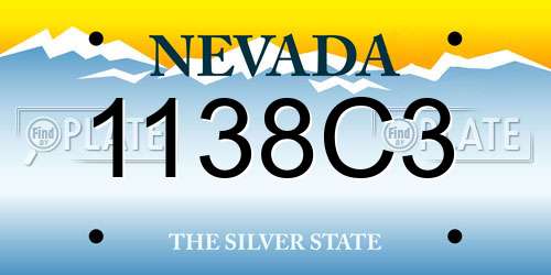 1138C3 Nevada License Plate