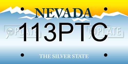 113PTC Nevada License Plate