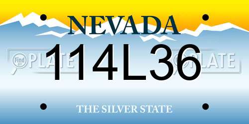 114L36 Nevada License Plate