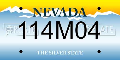 114M04 Nevada License Plate