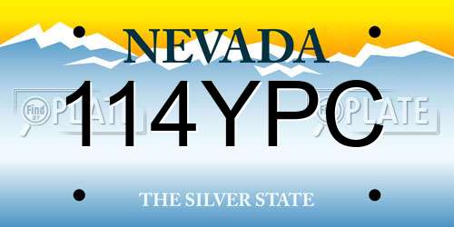 114YPC Nevada License Plate