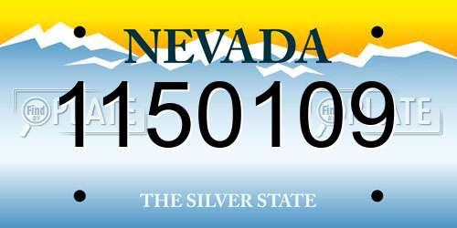 1150109 Nevada License Plate