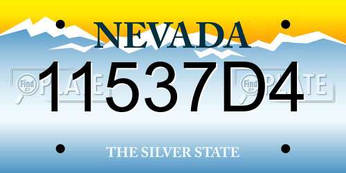 11537D4 Nevada License Plate