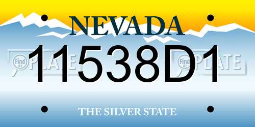 11538D1 Nevada License Plate