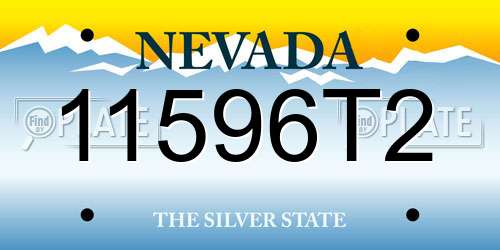 11596T2 Nevada License Plate