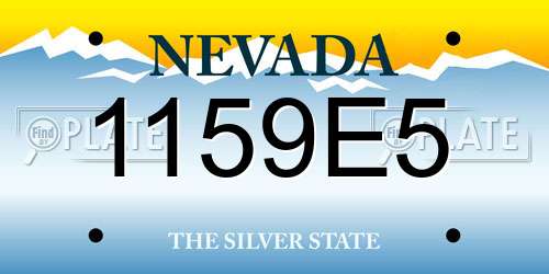 1159E5 Nevada License Plate