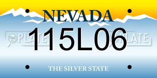 115L06 Nevada License Plate