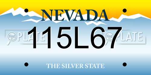 115L67 Nevada License Plate