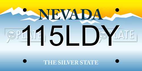 115LDY Nevada License Plate
