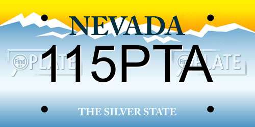 115PTA Nevada License Plate