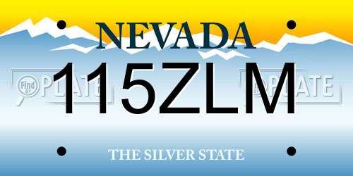 115ZLM Nevada License Plate
