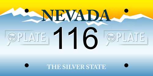 116 Nevada License Plate