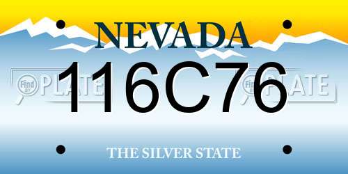 116C76 Nevada License Plate