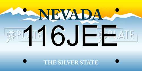 116JEE Nevada License Plate