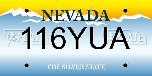 116YUA Nevada License Plate