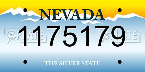 1175179 Nevada License Plate