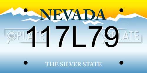 117L79 Nevada License Plate