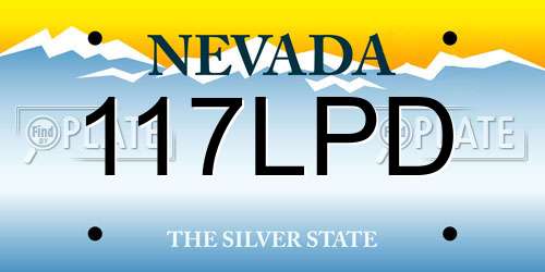117LPD Nevada License Plate