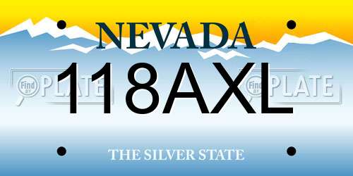 118AXL Nevada License Plate