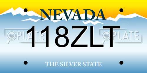 118ZLT Nevada License Plate
